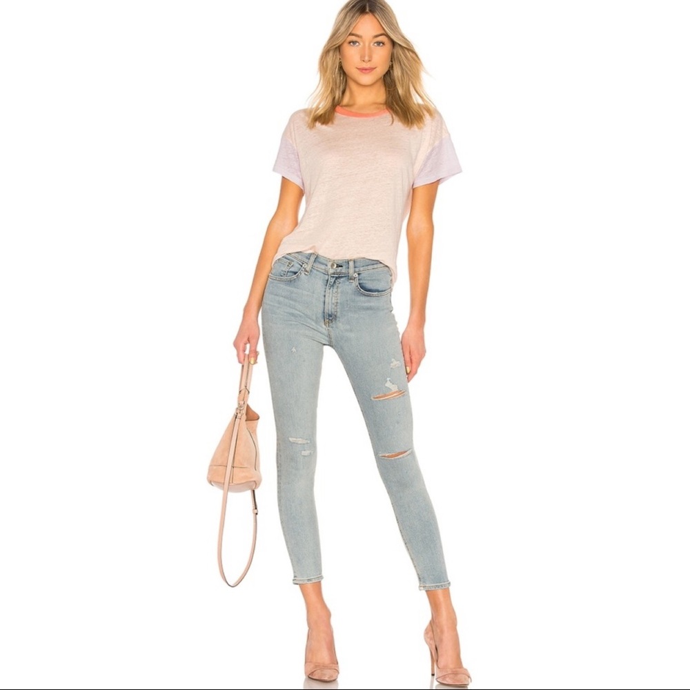 Rag & Bone High Rise Ankle Skinny Jeans